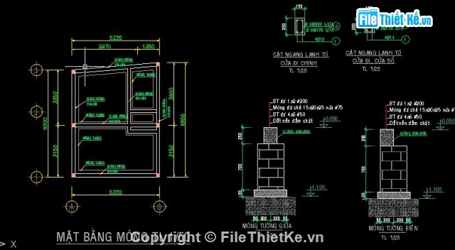 Bản vẽ,nhà 3 tầng,nhà kích thước 3 x 5m,nhà kích thước 6 x 5m,nhà